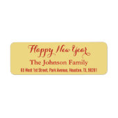 Custom Imitats Gold Happy New Year DIY Rücksendead (Vorne)