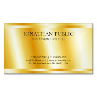 Custom Imitats Gold Metallic Look Business Card