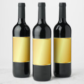 Custom Imitats Gold Metallic Look Elegant Leere Weinetikett (Flaschen)