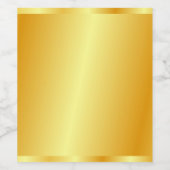 Custom Imitats Gold Metallic Look Elegant Leere Weinetikett (Einzelnes Label)