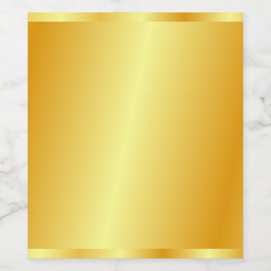 Custom Imitats Gold Metallic Look Elegant Leere Weinetikett (Einzelnes Label)