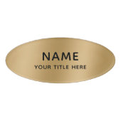 Custom Imitats Gold Simple Modern Minimalistisch T Namenschild (Vorderseite)