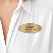Custom Imitats Gold Simple Modern Minimalistisch T Namenschild