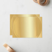 Custom Imitats Gold Trendy Moderne Elegante Leere Mitteilungskarte (Vorderseite/Rückseite Beispiel)