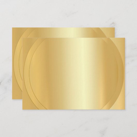 Custom Imitats Gold Trendy Moderne Elegante Leere Mitteilungskarte (Vorne/Hinten)