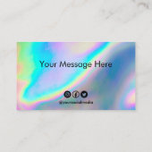 Custom Imitats Holo Green Loyalty Card Visitenkarte (Rückseite)