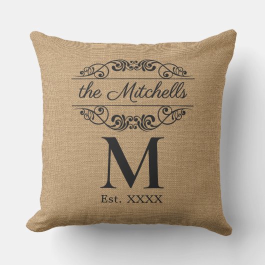 Custom Imitats Jute Pattern Stilvolle Trendy Willk Kissen (Vorderseite)