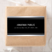 Custom Imitats Silver Black Modern Elegante Shippi (Insitu)