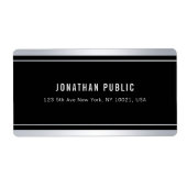 Custom Imitats Silver Black Modern Elegante Shippi (Vorne)