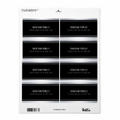 Custom Imitats Silver Black Modern Elegante Shippi (Vorne)