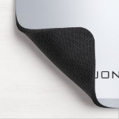 Custom Imitats Silver Metallic Look Mit Monogramm Mousepad (Ecke)