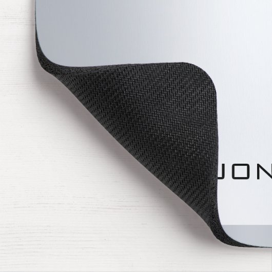 Custom Imitats Silver Metallic Look Mit Monogramm Mousepad (Ecke)