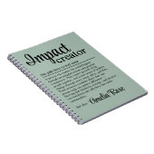 Custom Impact Creator Definition Appreciation Notizblock (Rechte Seite)