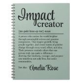 Custom Impact Creator Definition Appreciation Notizblock (Vorderseite)