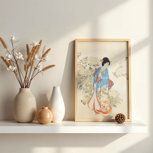 CUSTOM Imperial O-oku Elegant Kimono Print Poster