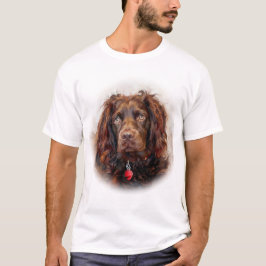 Custom Impressionist Boykin Spaniel Portrait T-Shirt