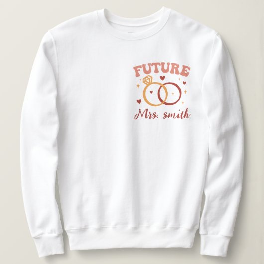 Custom In My Engaged Era Retro Groovy Sweatshirt (Design vorne)