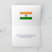 Custom INDIAN FLAG DAY Veterans Dankeskarte (Innenseite)