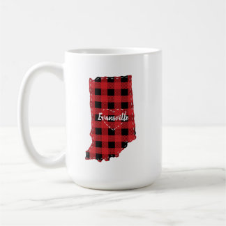 Custom Indiana Zuhause Staat Buffalo Kariert Weihn Kaffeetasse