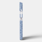 Custom Indigo Blue Floral Imitate Lace iPad Fall Case-Mate iPhone Hülle (Rückseite / Links)