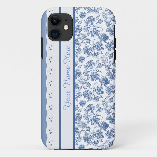 Custom Indigo Floral Imitate Lace iPhone 5/5s Fall Case-Mate iPhone Hülle (Rückseite)