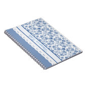 Custom Indigo Floral Imitate Lace Notebook oder Jo Notizblock (Rechte Seite)