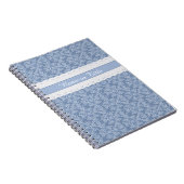 Custom Indigo Floral Imitate Spitzen Spiral Notebo Notizblock (Rechte Seite)