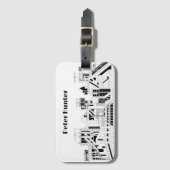 Custom Industrial Metallurgical Combine Silhouette Gepäckanhänger (Vorderseite Vertikal)