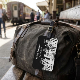 Custom Industrial Metallurgical Combine Silhouette Gepäckanhänger