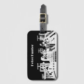 Custom Industrial Metallurgical Combine Silhouette Gepäckanhänger (Vorderseite Vertikal)