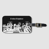 Custom Industrial Metallurgical Combine Silhouette Gepäckanhänger (Vorderseite (Horizontal))