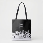 Custom Industrial Skyline Tote Bag with Logo Tasche (Vorderseite)