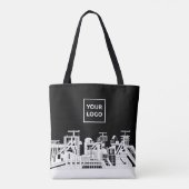 Custom Industrial Skyline Tote Bag with Logo Tasche (Rückseite)