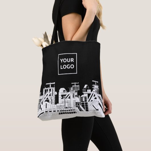 Custom Industrial Skyline Tote Bag with Logo Tasche (Von Nahem)