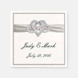 Custom Infinity Heart Paper Napkins Serviette