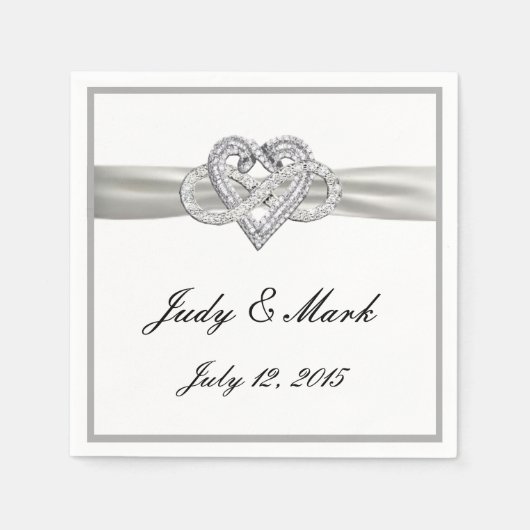 Custom Infinity Heart Paper Napkins Serviette (Vorderseite)