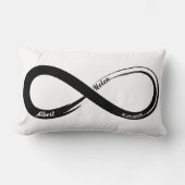 Custom Infinity Paare Hochzeitstipendium Lendenkissen (Vorderseite)