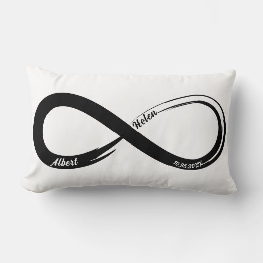 Custom Infinity Paare Hochzeitstipendium Lendenkissen (Vorderseite)