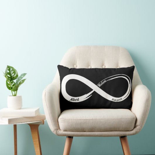 Custom Infinity Paare Hochzeitstipendium Lendenkissen (Stuhl )
