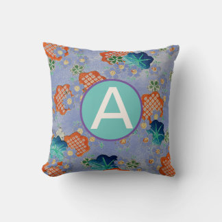 CUSTOM INITIAL BLAU JAPANESE PATTERPILLOW KISSEN