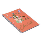 Custom Initial Butterfly Notebook Geschenk Notizblock (Rechte Seite)