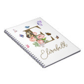 Custom Initial Butterfly Notebook Geschenk Notizblock (Rechte Seite)