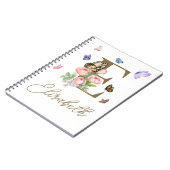 Custom Initial Butterfly Notebook Geschenk Notizblock (Linke Seite)