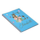 Custom Initial Butterfly Notebook Geschenk Notizblock (Rechte Seite)