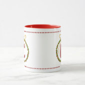 Custom Initial Christmas Art Tasse (Zentrum)