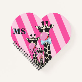 Custom Initial Cute Giraffe Phone Case  Bubble Gum Notizblock