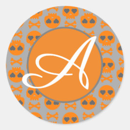 CUSTOM-INITIAL HALLOWEEN STICKER