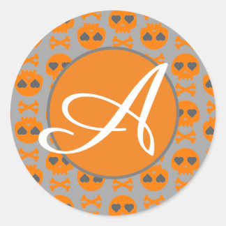 CUSTOM-INITIAL HALLOWEEN STICKER