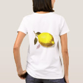 Custom Initial Lemon Silhouette Front Back Print T-Shirt (Rückseite)