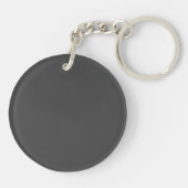 Custom Initial Minimalistisch Stylish Dark Gray Schlüsselanhänger (Rückseite)